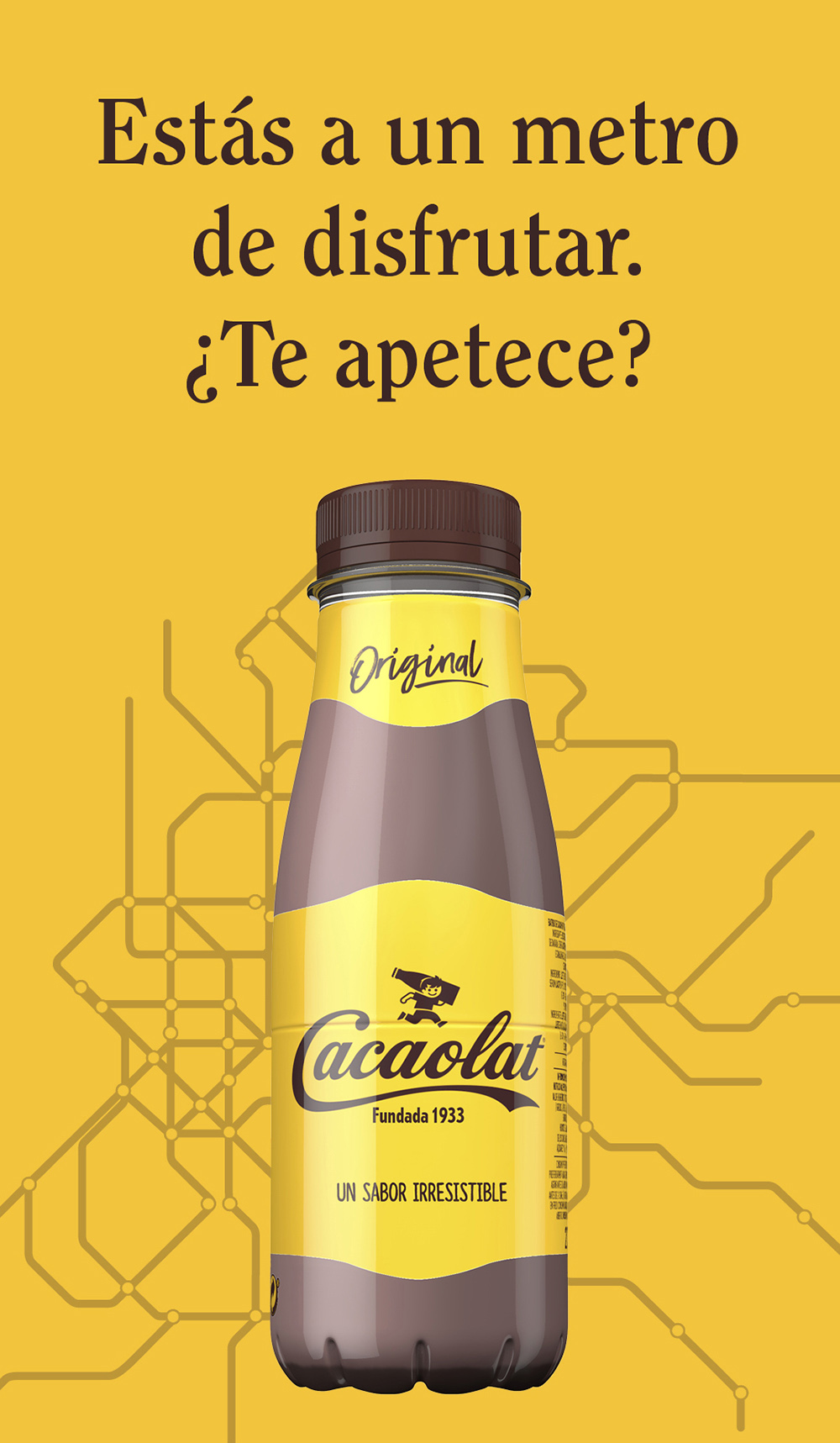Cacaolat display for Metro-Madrid